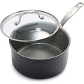 5QT Hard Anodized Ceramic Nonstick Saute Pan with Lid, Gray W808