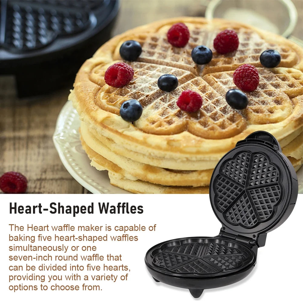 1000W Heart-Shaped Waffle Maker X43822