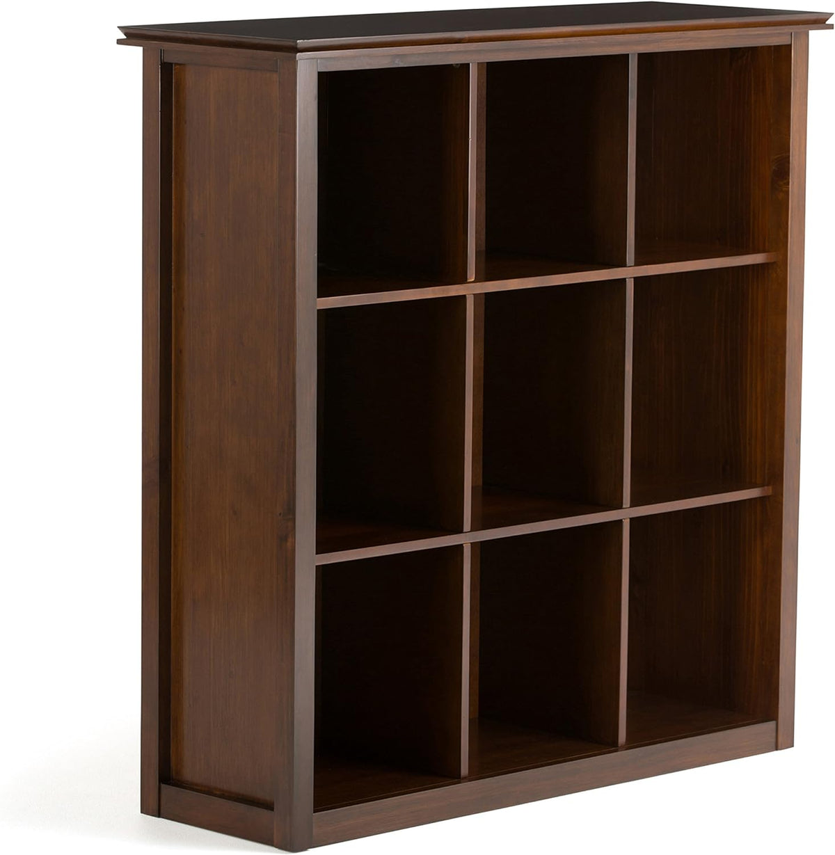 Distressed Grey 9 Cube Solid Wood Bookcase with 9 Shelves Y718