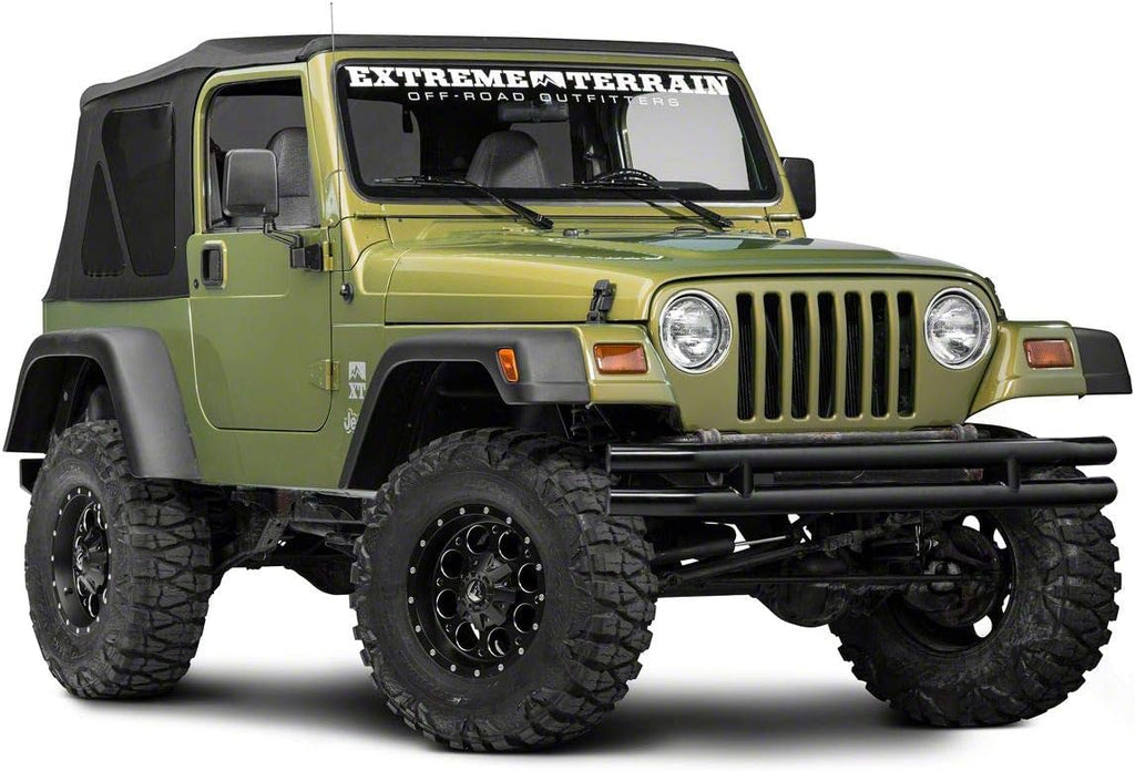 Gloss Black Double Tubular Front Bumper A134