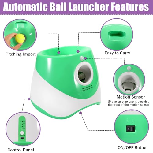 Automatic Dog Ball Thrower Launcher with 3 Launching Distance C7373