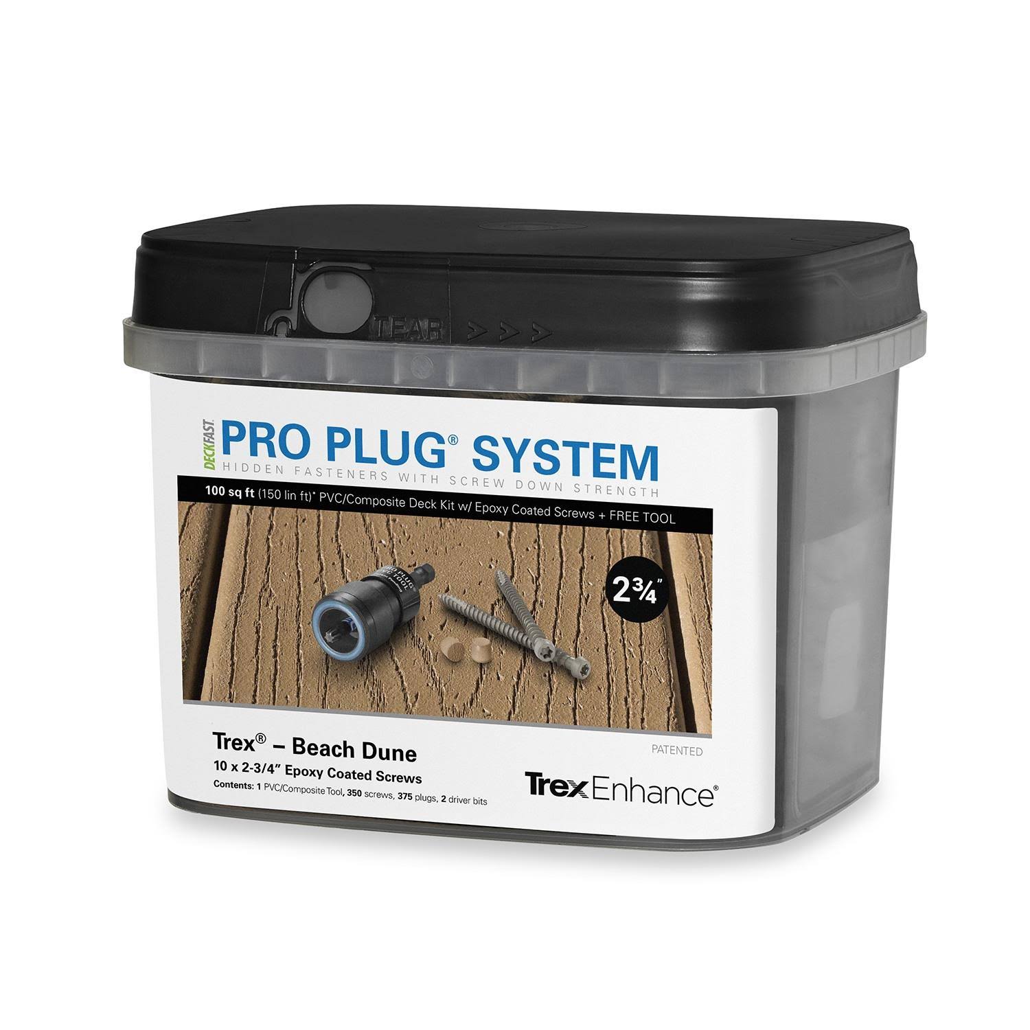 100 Square Feet Epoxy Coated Carbon Steel Pro Plug System for Trex Decking X885