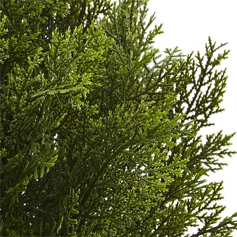2'H Artificial Cedar Bush With Pot, Green/Black Q892