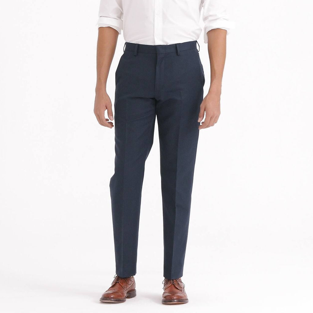 Slim-Fit Unstructured Suit Pant in Wool-Cotton Twill Y14921