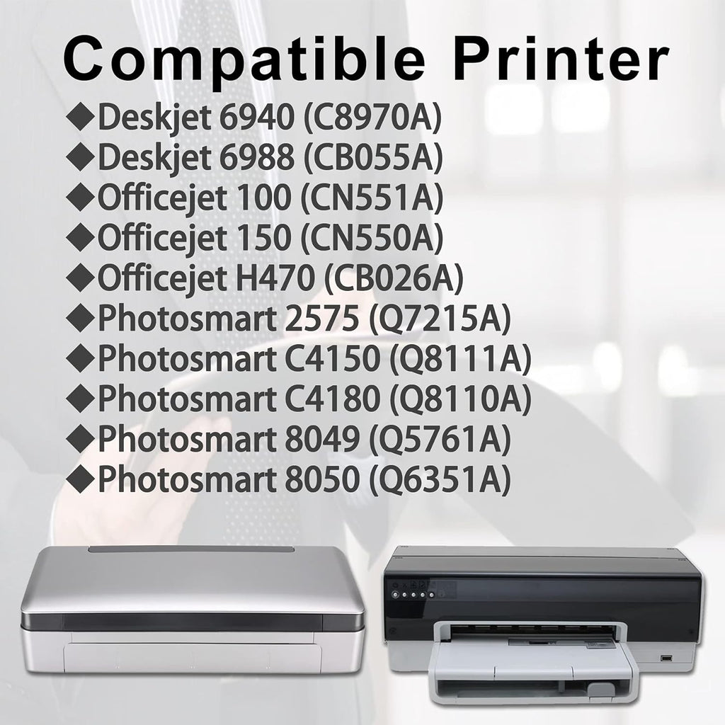 5-Pack Ink Cartridge Replacement for HP Printers (3 Black+2 Tri-Color) G420