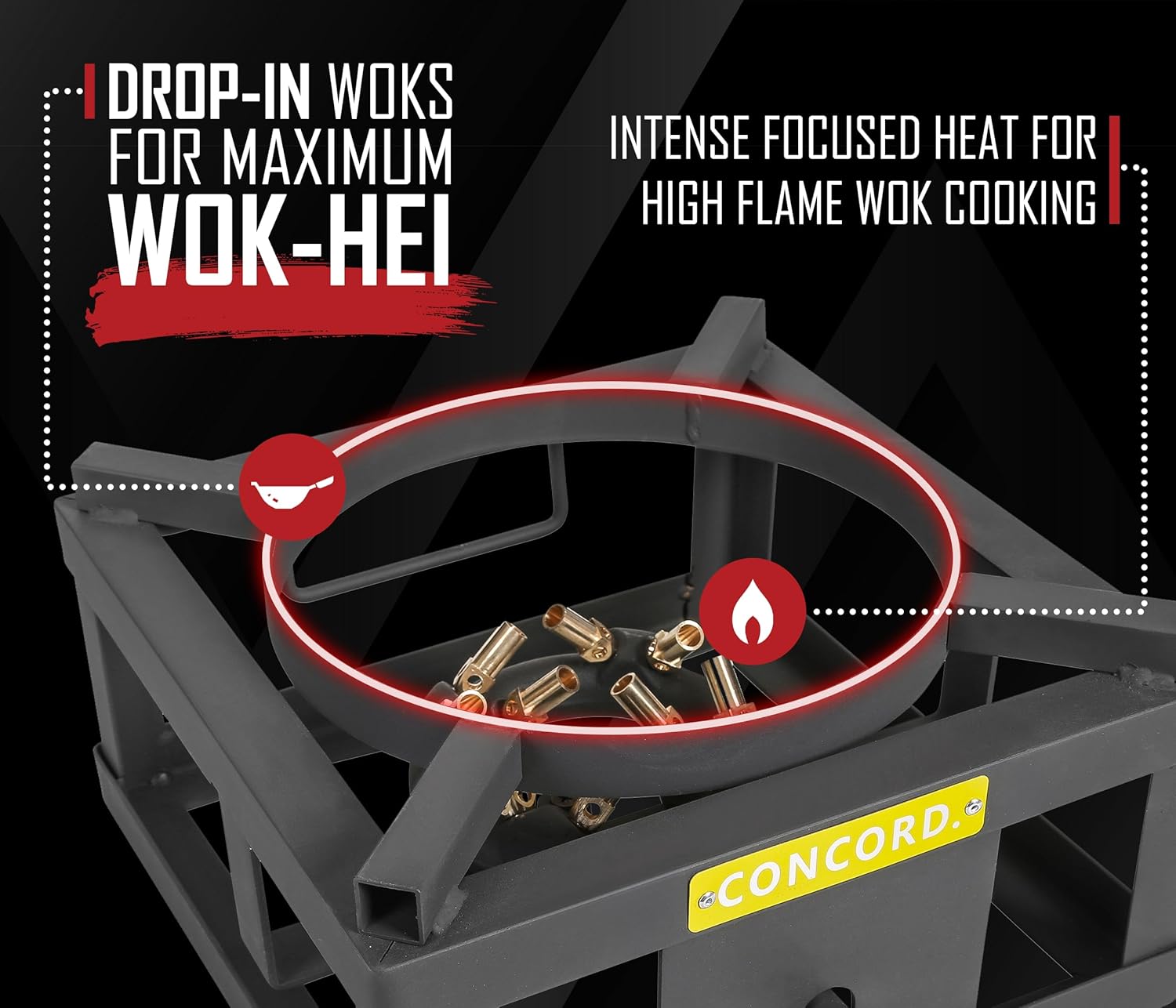 12" Single Propane Outdoor Burner with Built in Wok Ring J42982