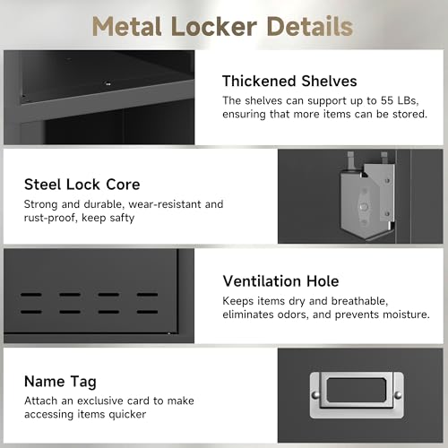 Blue 5 Doors Steel Locker Storage Cabinet E5512