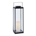 Black Lantern with Flameless Candle X116