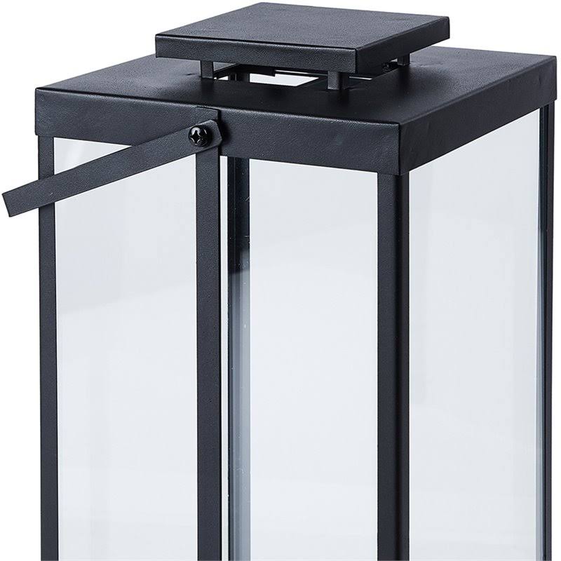 Black Lantern with Flameless Candle X116
