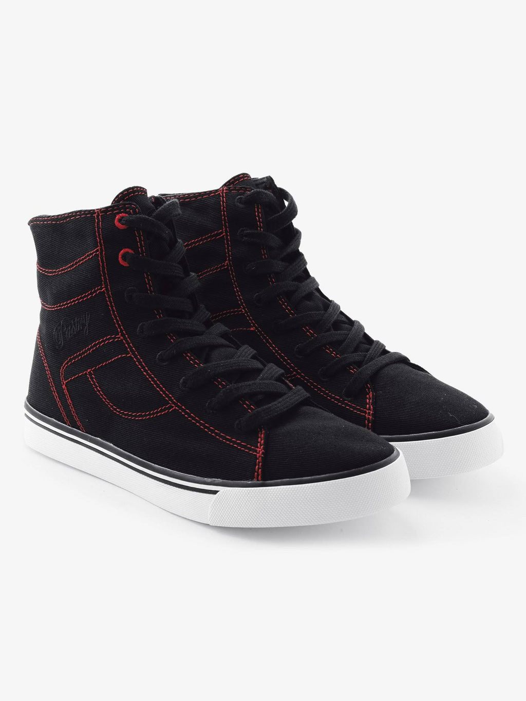 Black / Red Canvas High Tops R861308