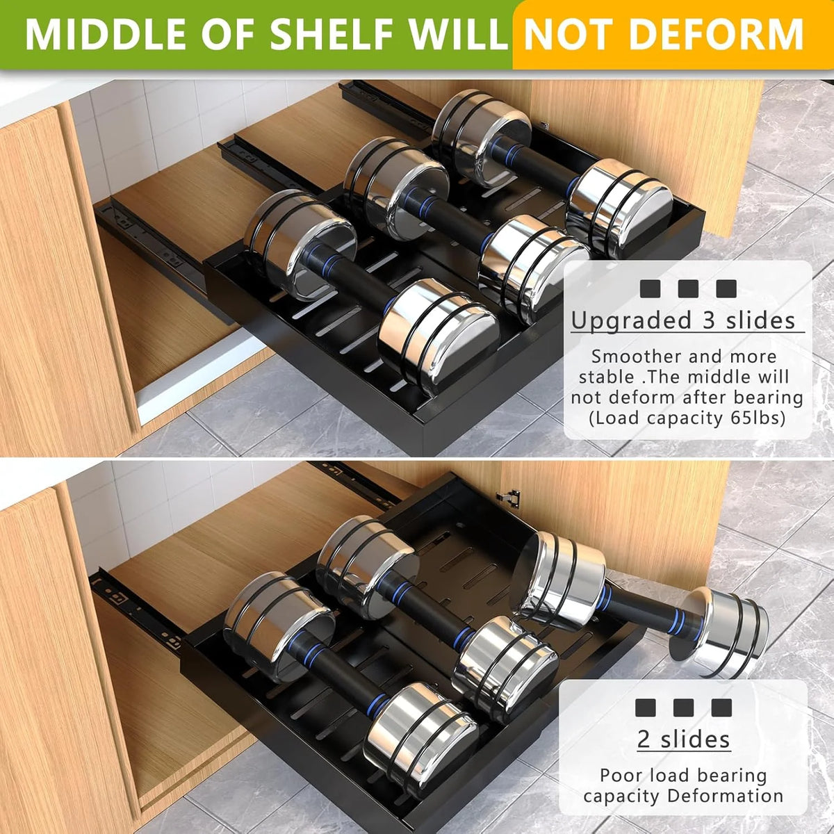 4 Pack Pull Out Cabinet Organizer 21Deep Expandable Slide Out Drawer Organizers M319