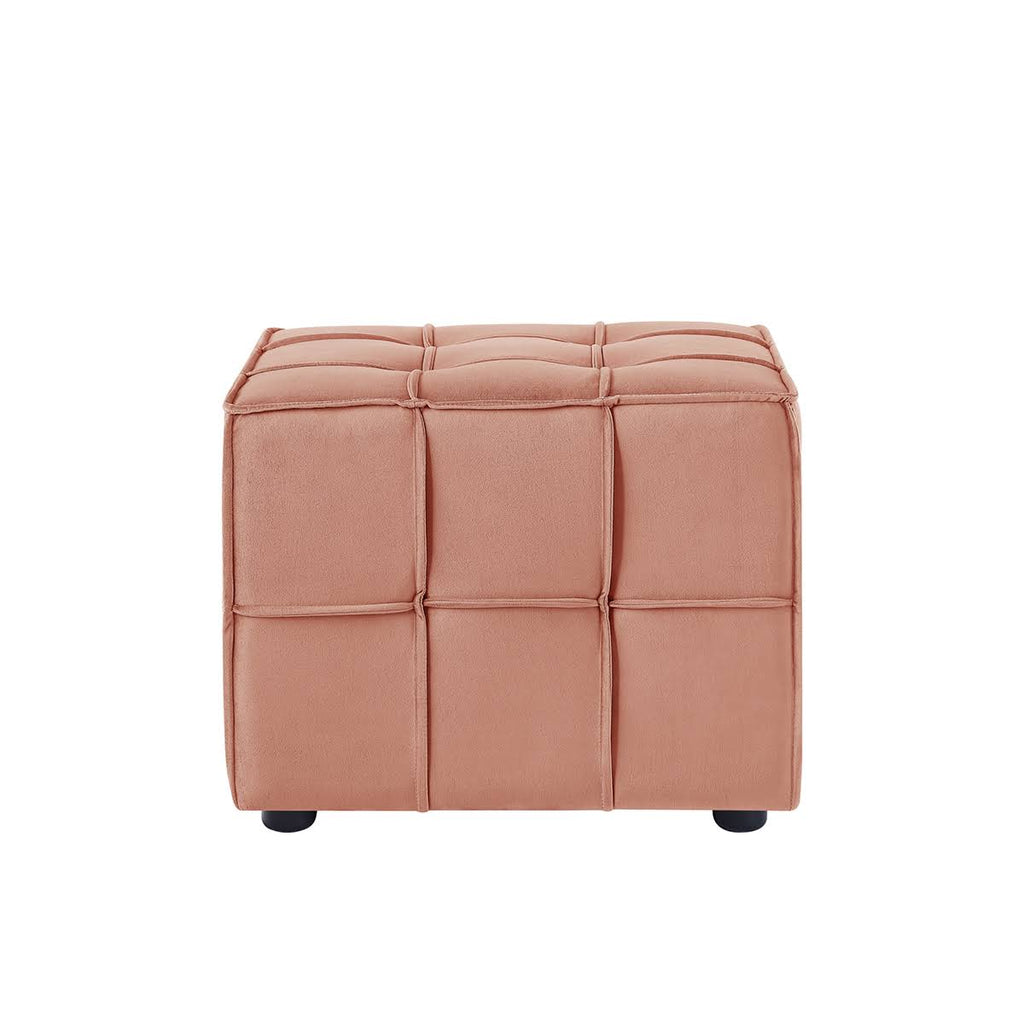 Navy Velvet Ottoman P697204