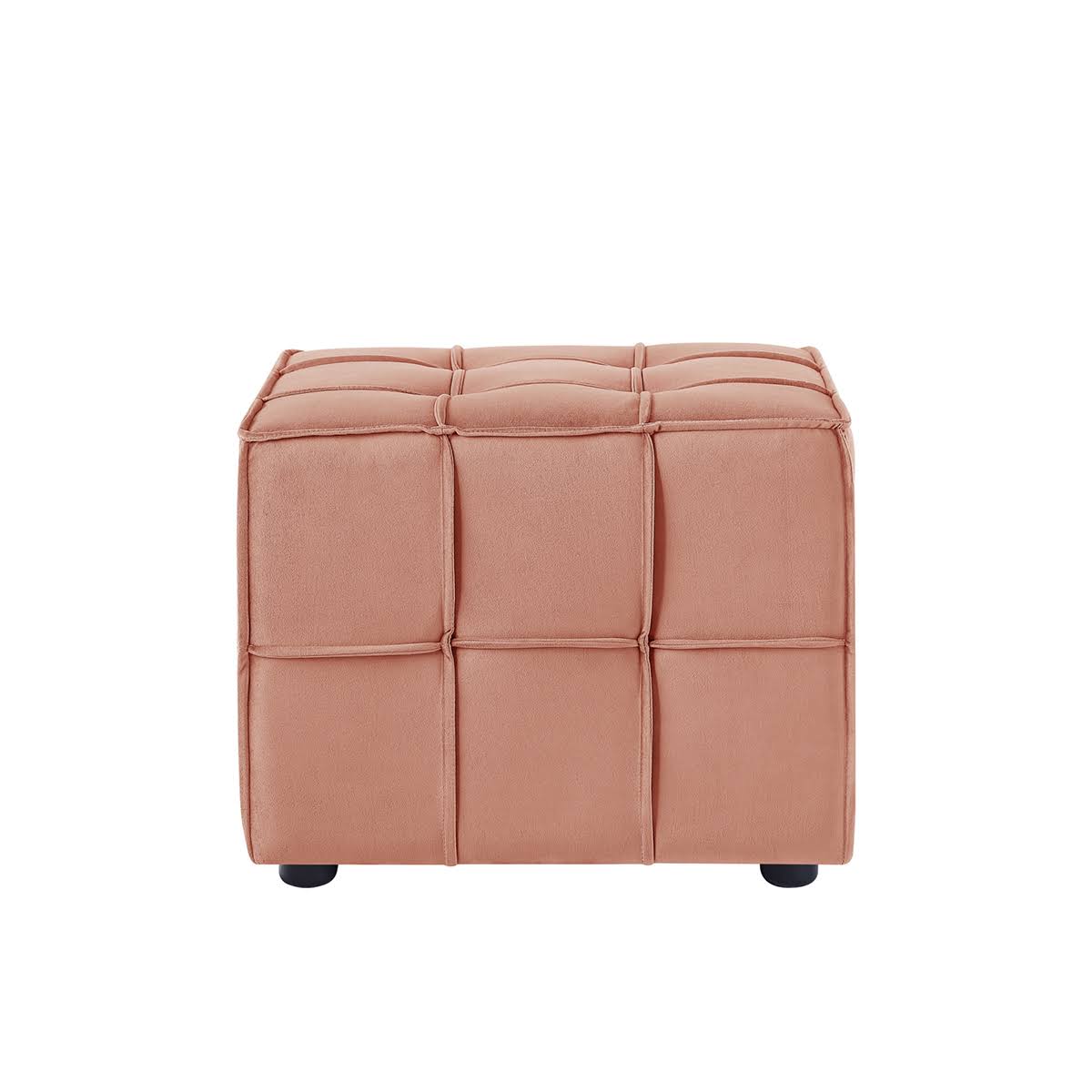 Navy Velvet Ottoman P697204