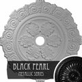 Hand-Painted Black Pearl Scroll Medallion N827