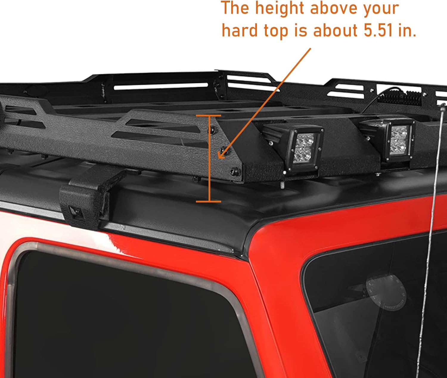 Roof Rack Cargo Basket Carrier for Jeep Wrangler JL 4 Doors Gladiator JT G703091