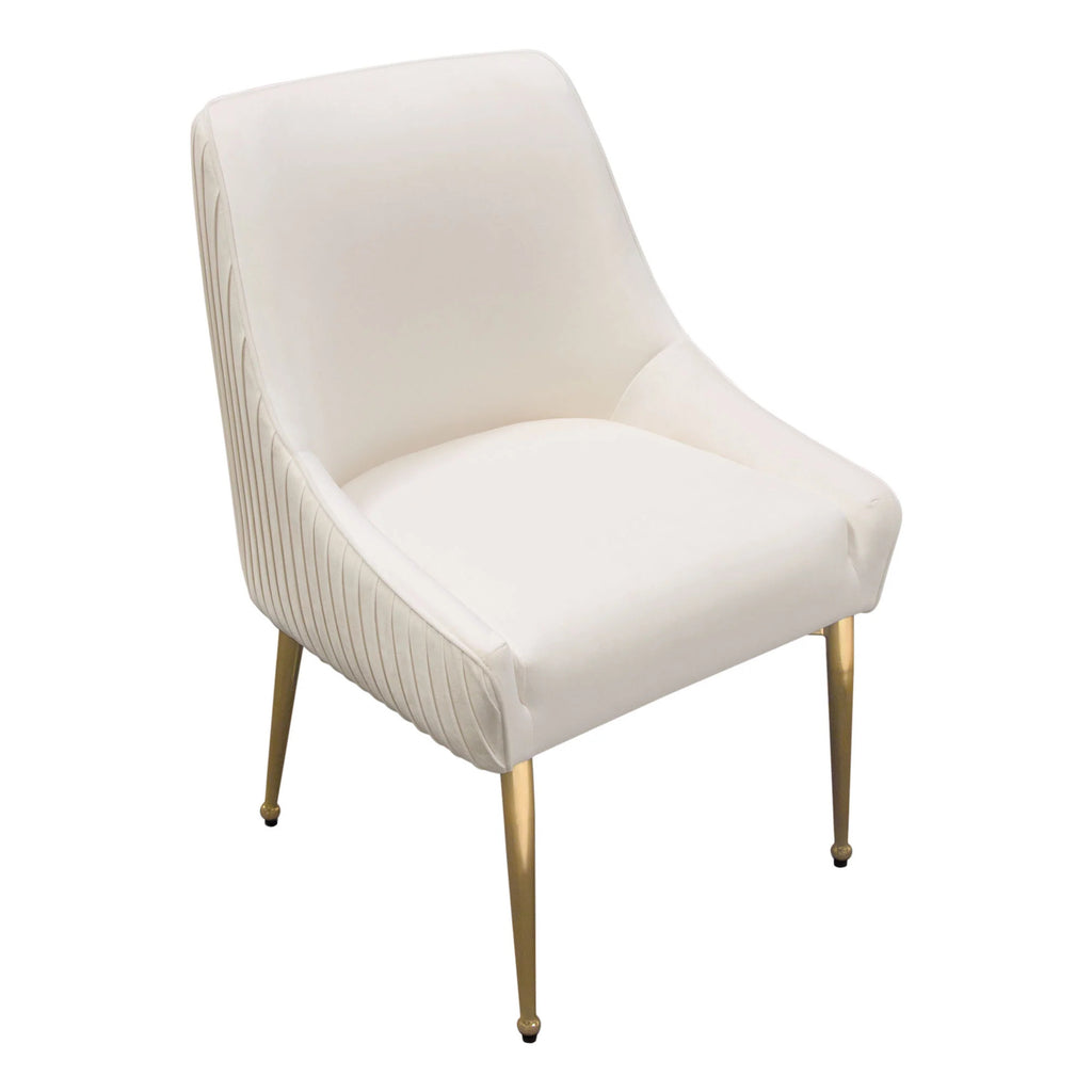 Cream Velvet Conference Dining Chairs Set of 2 N864