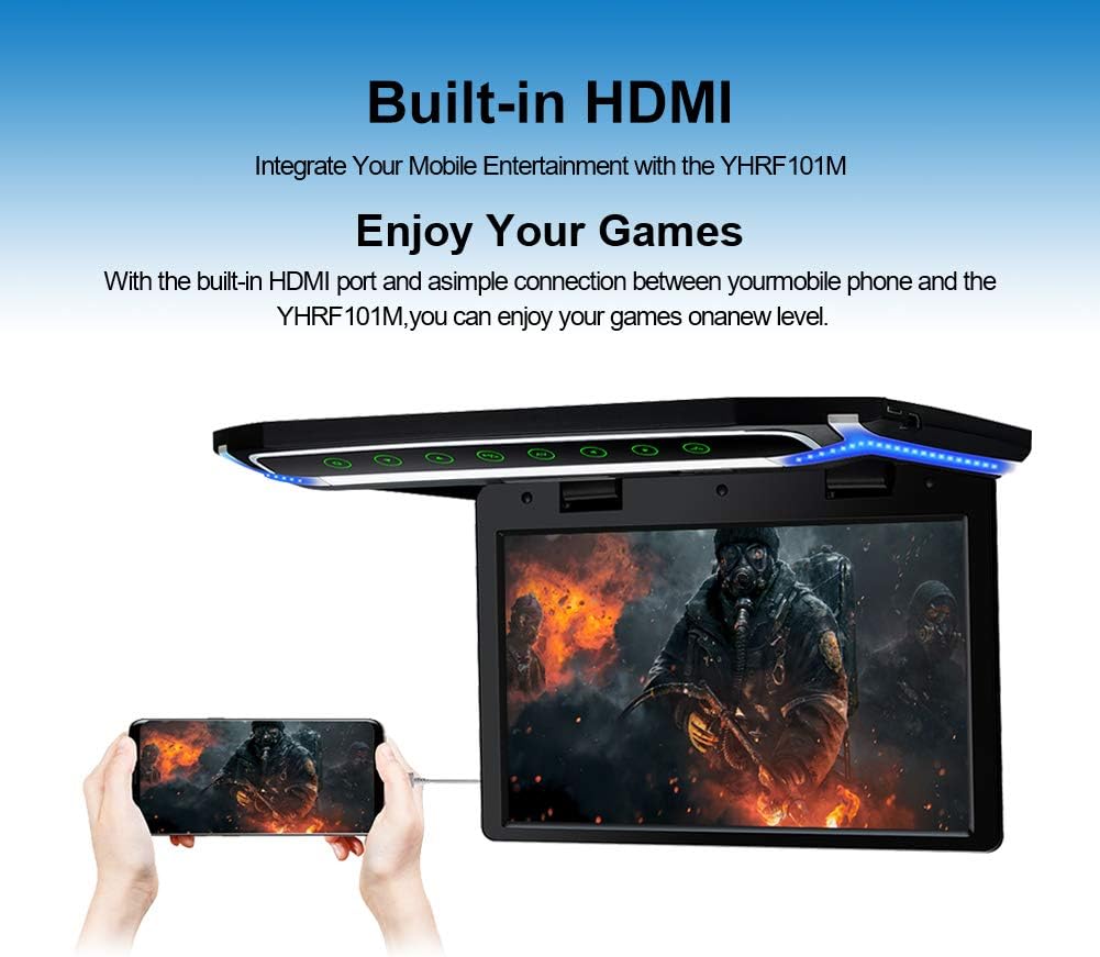 10.1 inch Car Overhead Monitor with HDMI IR FM USB SD G66609
