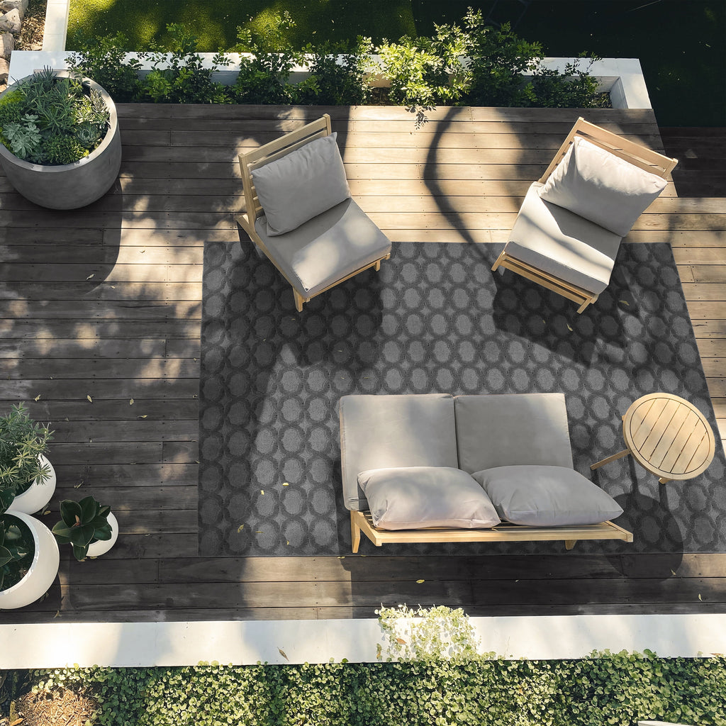 Cinder Gray 9 ft. x 12 ft. Indoor/Outdoor Area Rug U259507