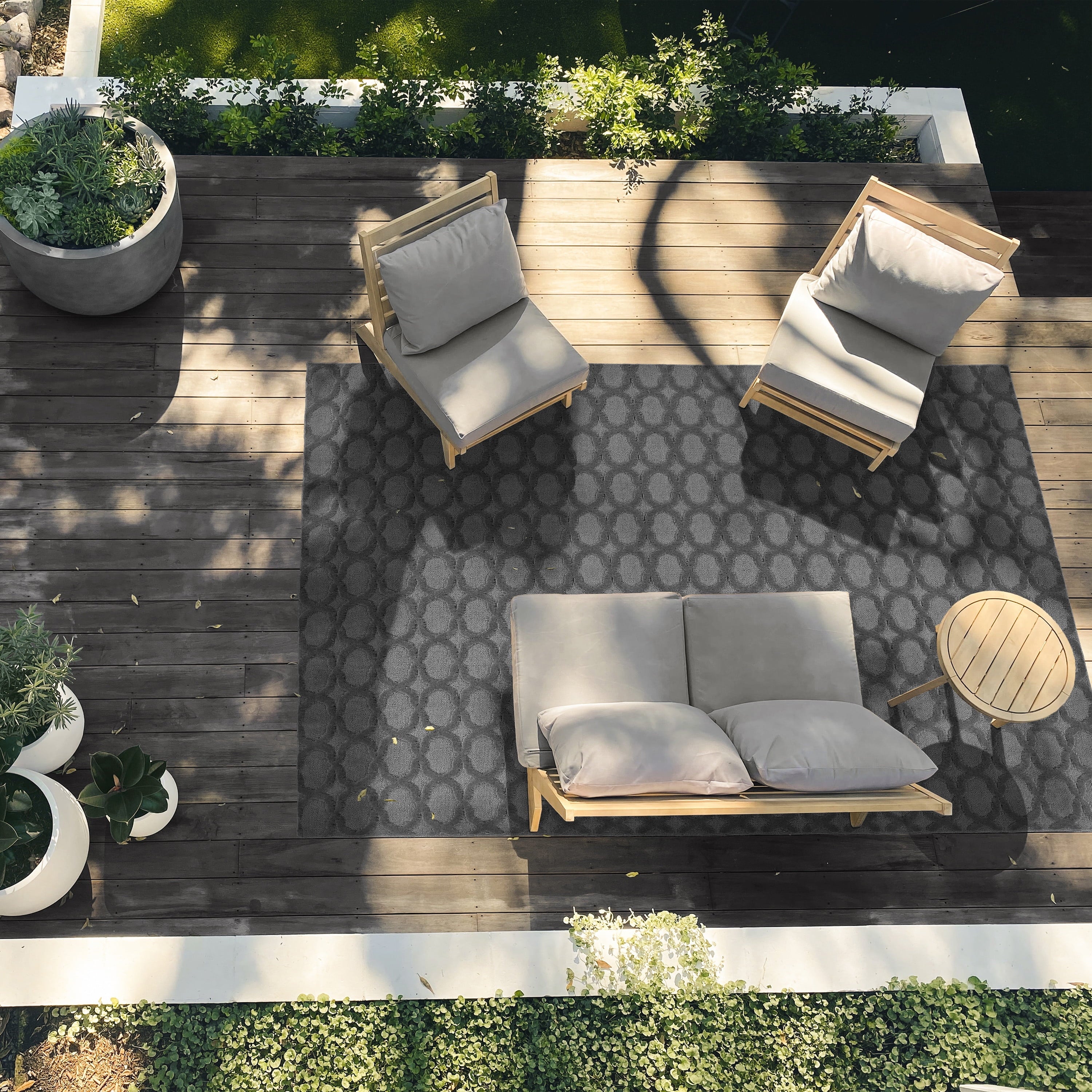 Cinder Gray 9 ft. x 12 ft. Indoor/Outdoor Area Rug U259507