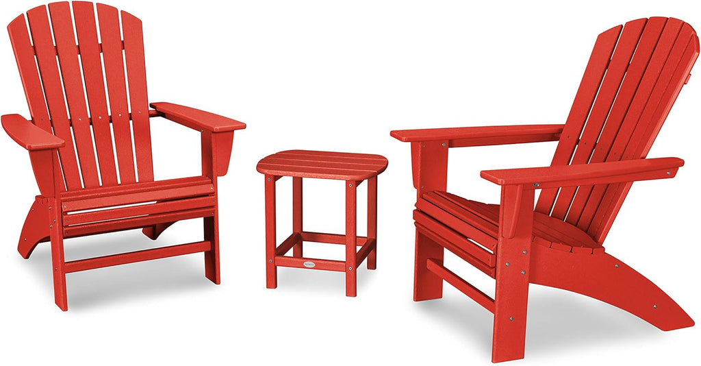 3-Piece Curveback Adirondack Chair Set with Side Table L4225