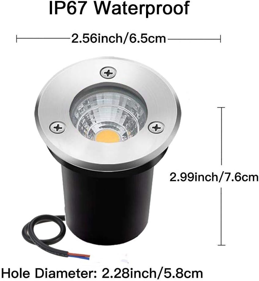 8 Pack 3W LED Warm White Low Voltage Landscape Lights F4562