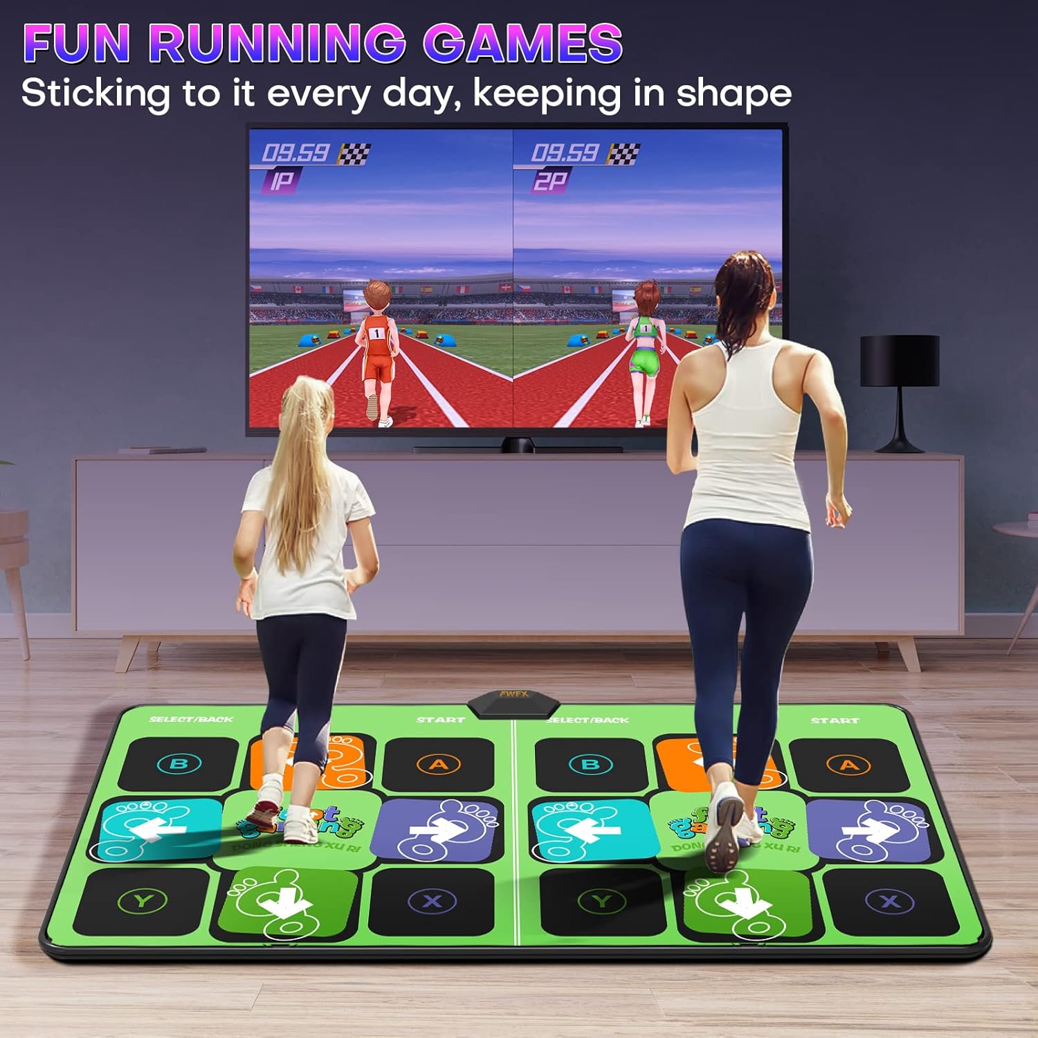 HDMI Wireless Musical Dance Mat with HD Camera, Double User Non-Slip Dance Step Pad D3750