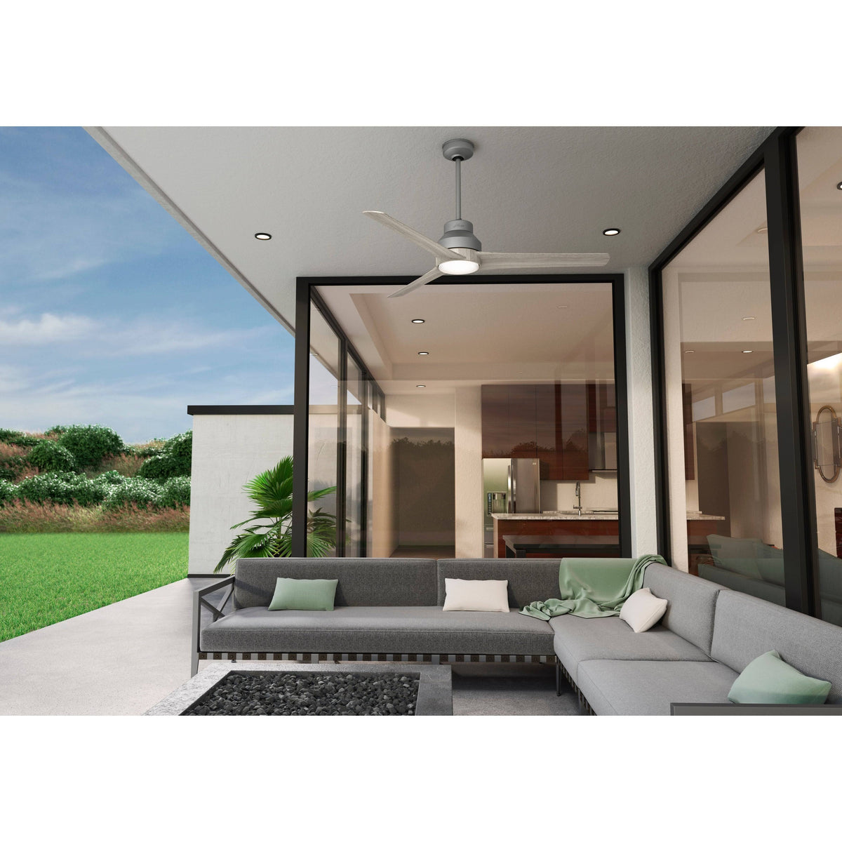 Matte Silver LED Ceiling Fan Z281732