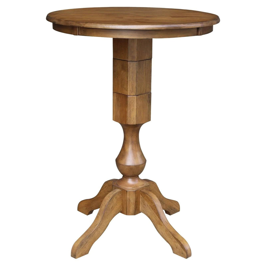 Round Pedestal Bar Table in Pecan C8674
