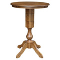 Round Pedestal Bar Table in Pecan C8674