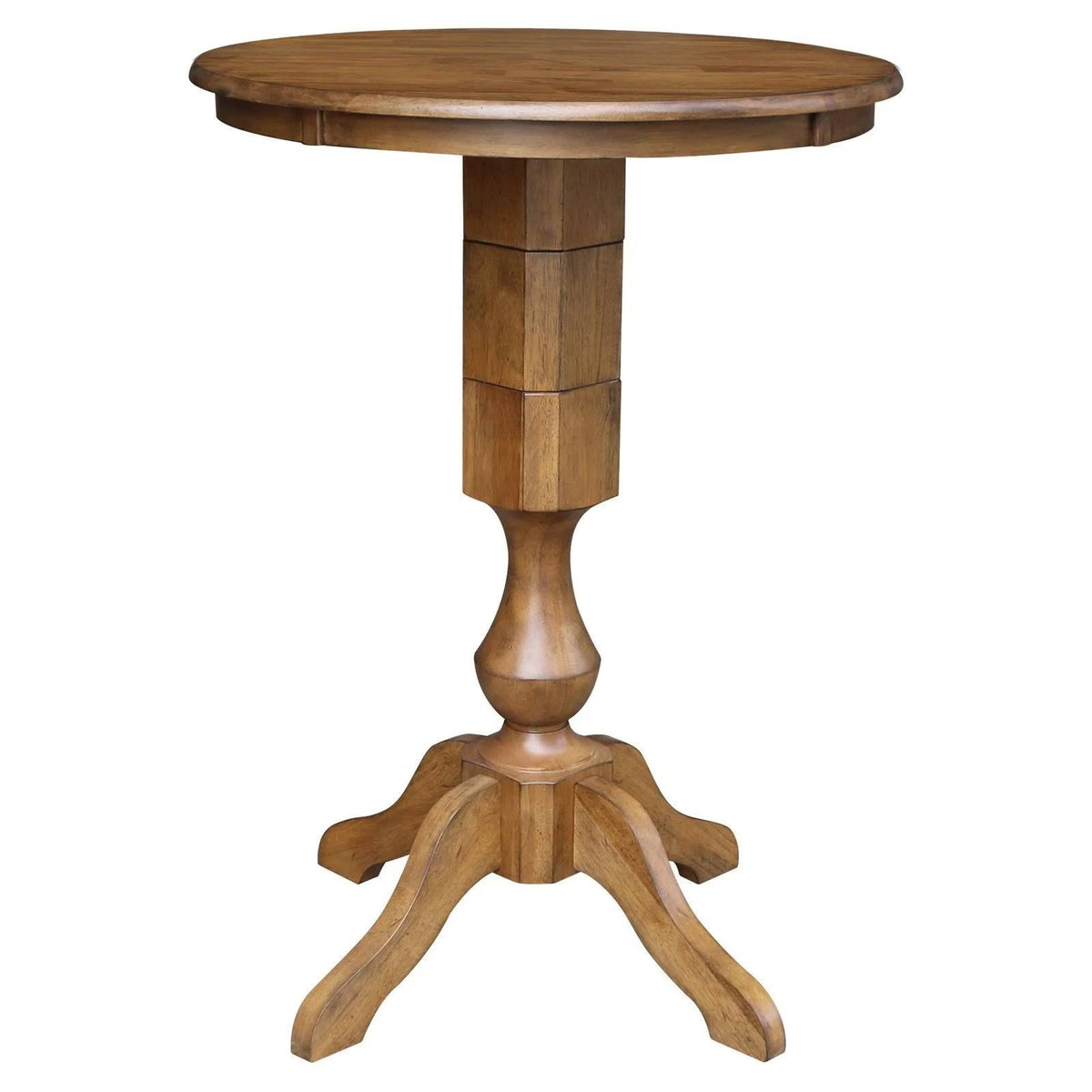 Round Pedestal Bar Table in Pecan C8674