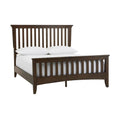 Walnut Finish King Mission Style Bed V81812