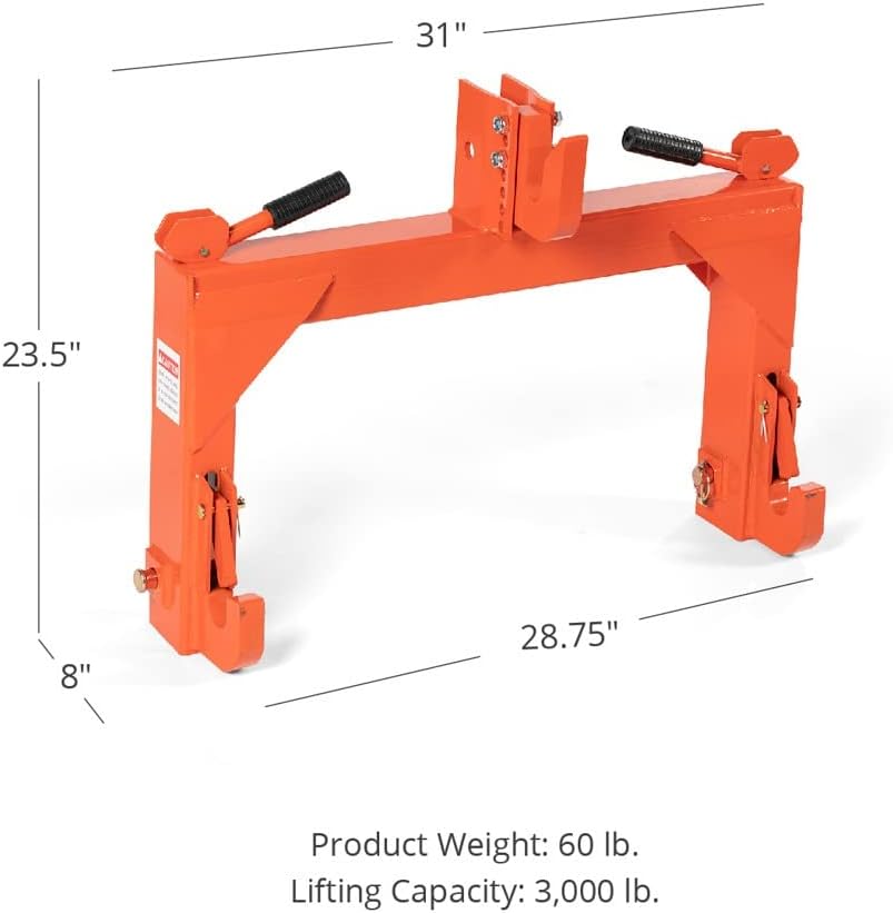 Orange 3 Point Quick Hitch Y3713