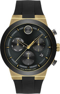 Swiss Quartz Chronograph Watch with Silicone Strap, 44.50mm O533