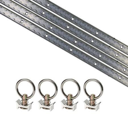 8 Piece Aluminum L Track Tie Down System C630912