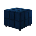 Navy Velvet Ottoman P697204