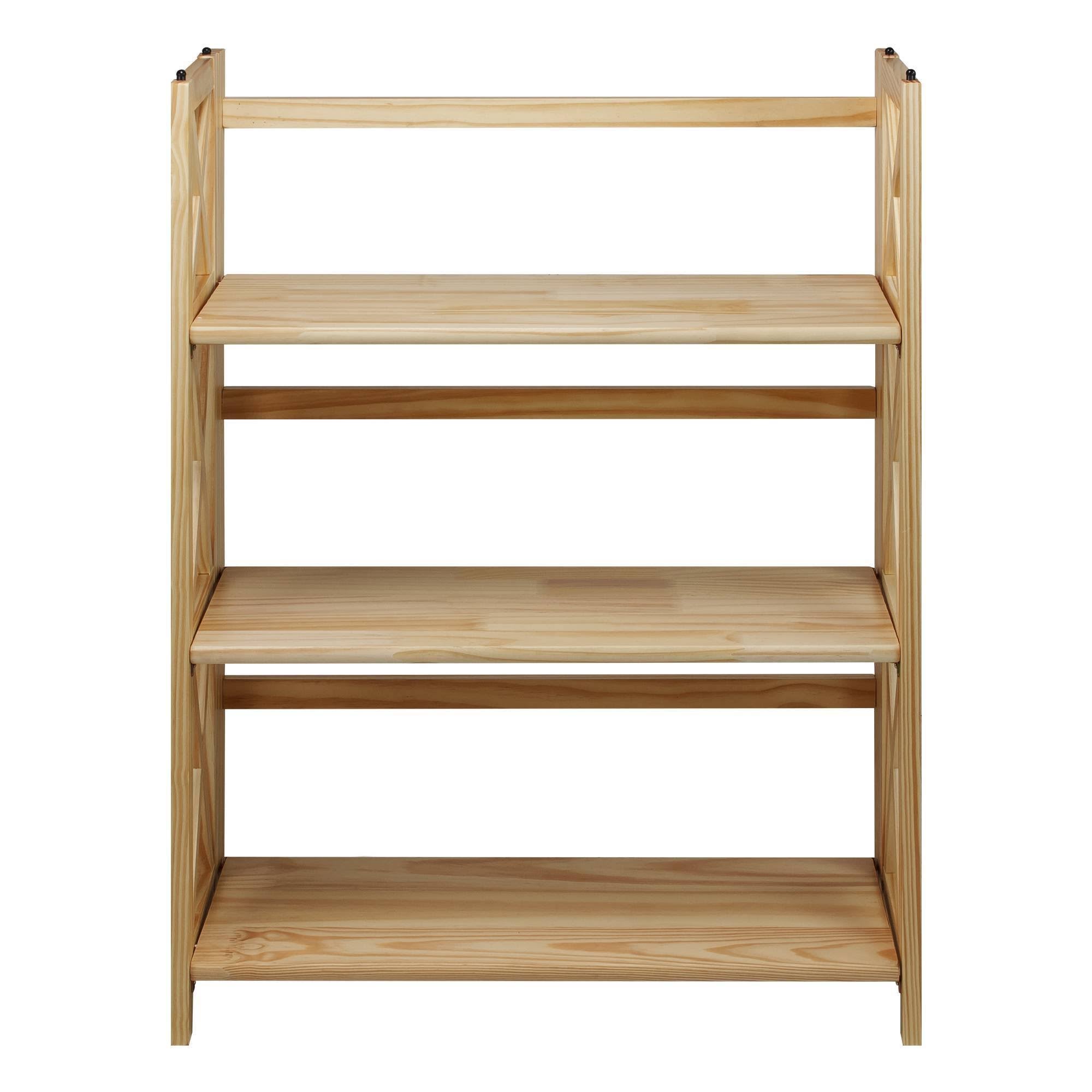 3 Shelf Folding Bookcase Natural G5786