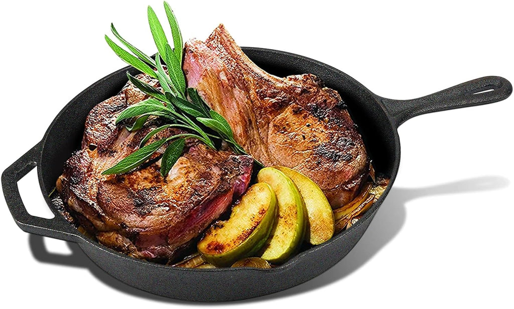 Cast Iron Skillet 3-Pack Set (8, 10, 12) Pre-Seasoned Cookware D17093