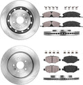 FRONT + REAR OE Brake Rotors + Ceramic Pads + Hardware L127