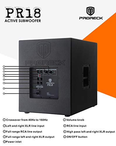 18 inch Active Powered PA DJ Subwoofer Y54070