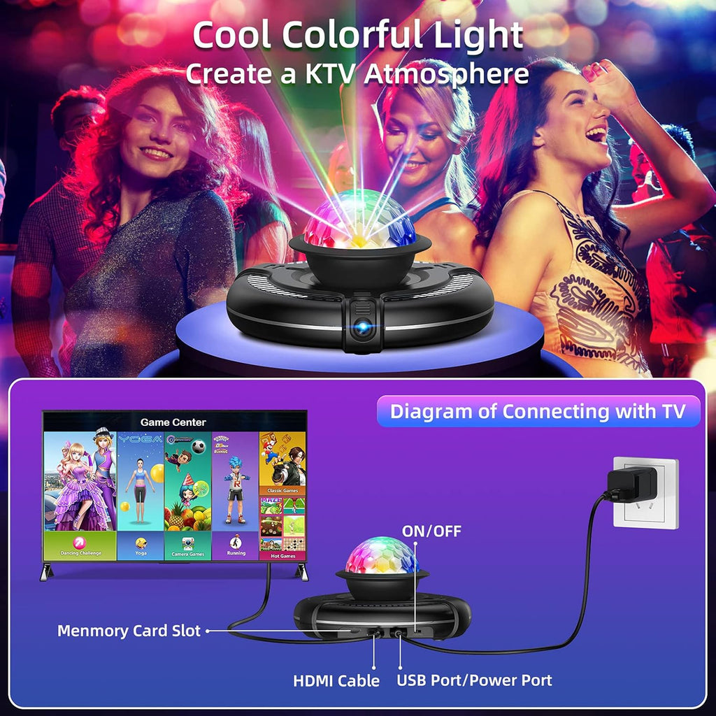 HDMI Wireless Musical Dance Mat with HD Camera, Double User Non-Slip Dance Step Pad D3750