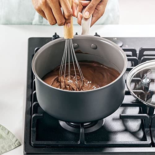 5QT Hard Anodized Ceramic Nonstick Saute Pan with Lid, Gray W808