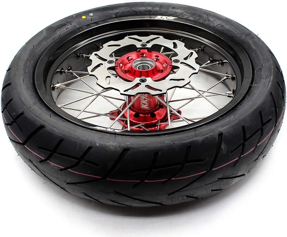 Red Hub Supermoto Wheels with CST Tires L105