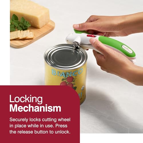 Red Manual Can Opener With Lid Lifter Magnet U17705