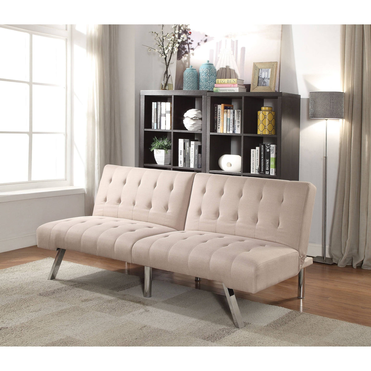 Beige Linen Adjustable Sofa M8113