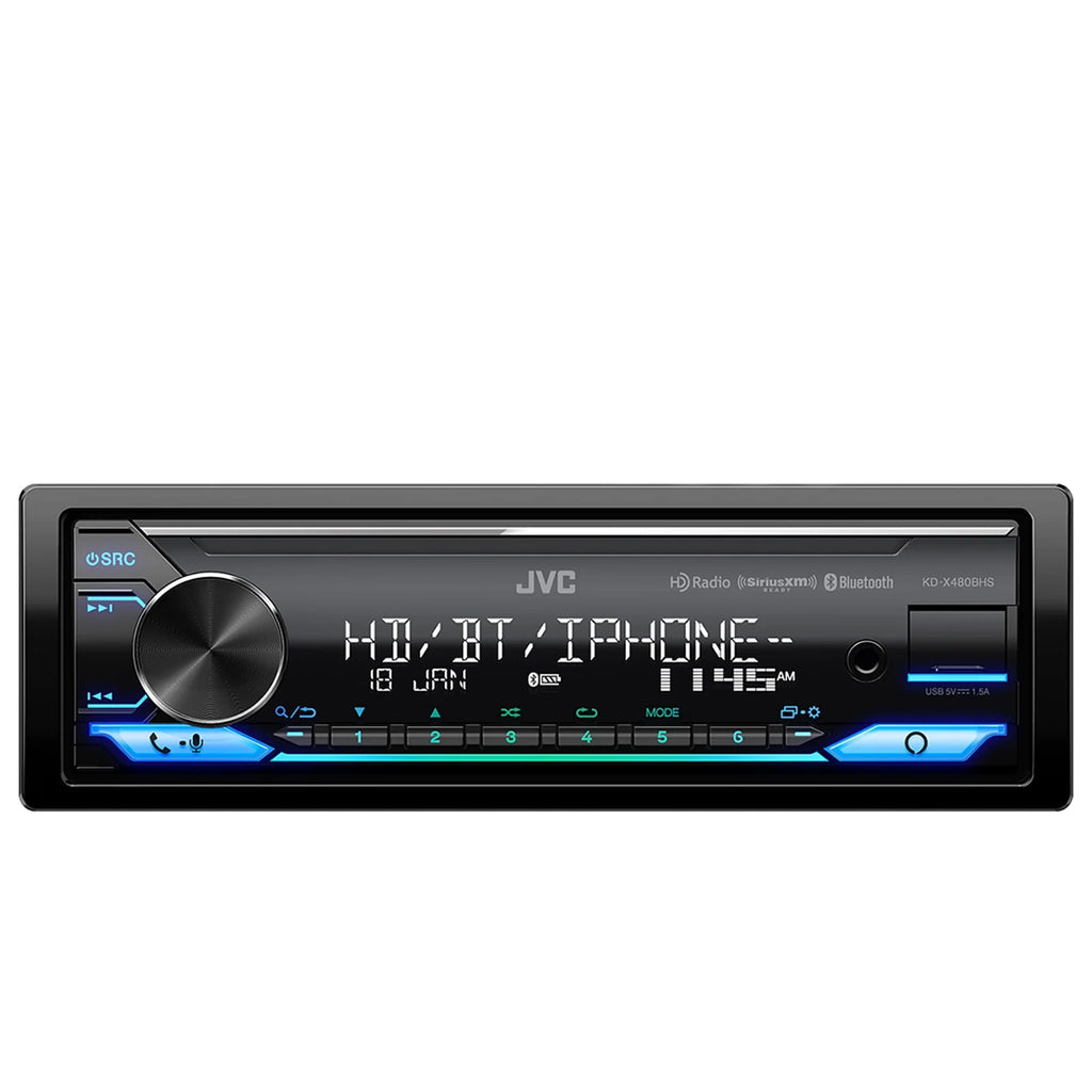 Single DIN Bluetooth Car Audio Receiver with Antenna H32651