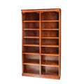 48x22 W Standard Bookcase, 10 Shelves, White Alder Y9739