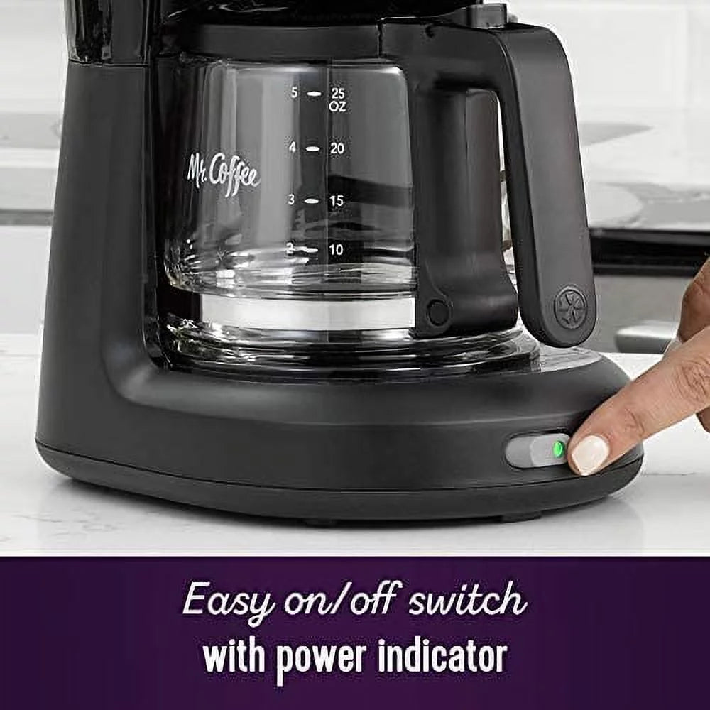5-Cup Mini Brew Coffee Maker, Black V22782