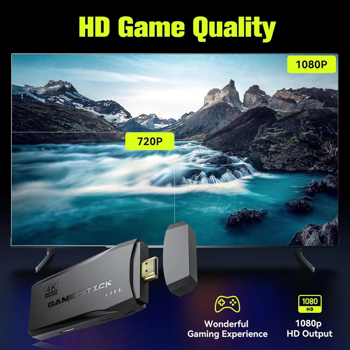 64G Wireless Retro Game Console with 25000+ Games L308907