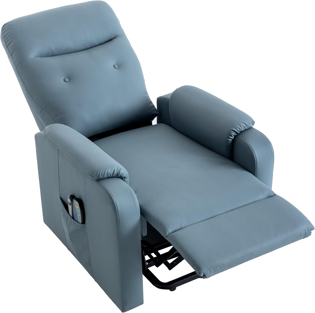 Power Lift Recliner Chair with Adjustable Heated Massage, Blue X691239