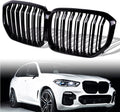 Glossy Black Double Line Front Bumper Grill C616